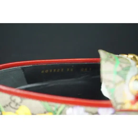 GUCCI Jordaan GG Supreme Monogram Canvas Floral Horsebit Loafer 35 NIB $780 - Picture 7 of 12